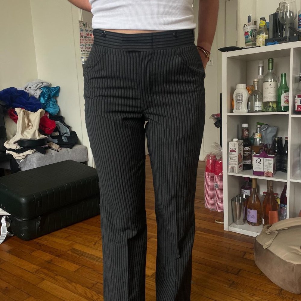 Pin strip trouser pants